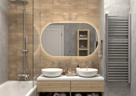 Зеркало Континент Fleur Led 1100х650 с бесконтактным сенсором, теплая подсветка