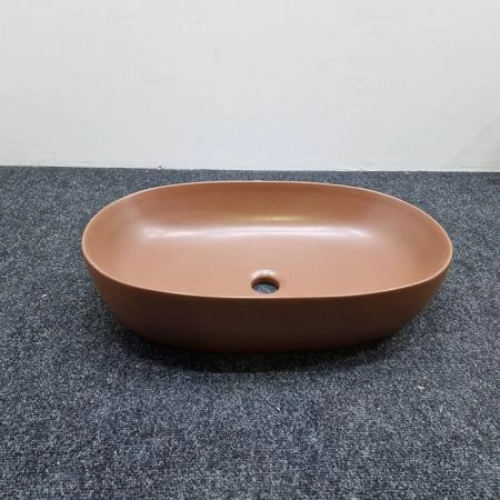 Azzurra Elegance Circle Раковина накладная 60x40 см, без отв., без перелива., цвет: Rame