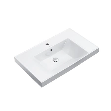 Раковина Kerama Marazzi CUBO КУБО CU.wb.80 подвесная\мебельная 80, белая глянцевая