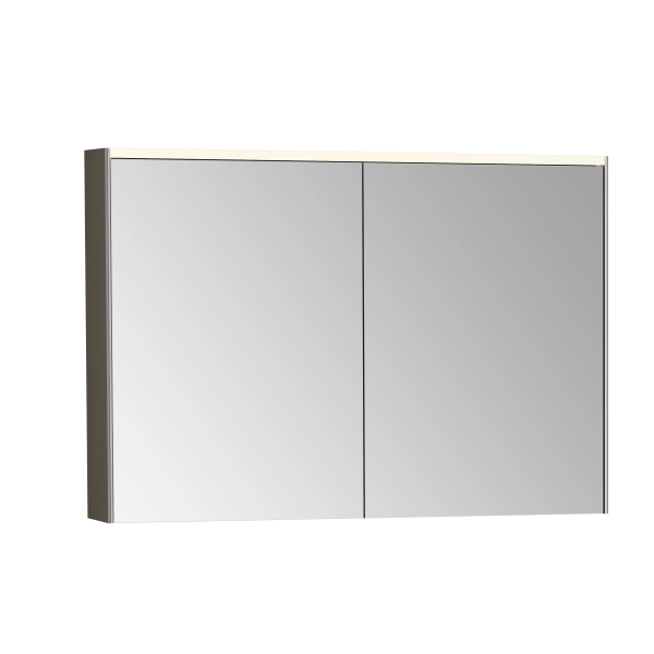 Зеркальный шкаф VitrA Core  66912 100 см брашированный хром с подвесткой