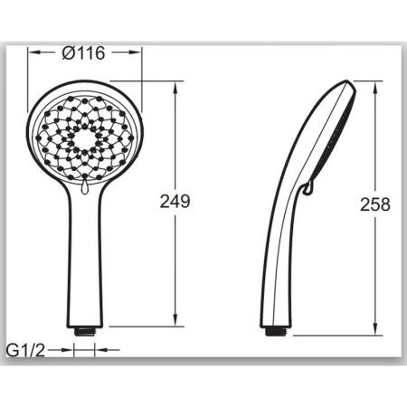 Ручной душ Jacob Delafon AWAKEN Organic E72421RU-CP хром