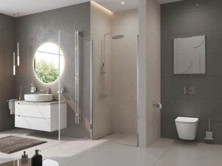 Душевая дверь BelBagno UNO 90 прозрачное стекло 5 мм профиль хром UNO-B-1-90-C-Cr