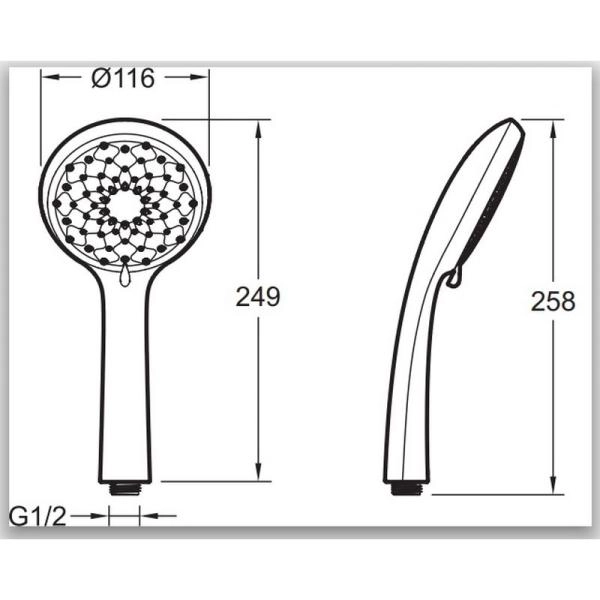 Ручной душ Jacob Delafon AWAKEN Organic E72421RU-CP хром