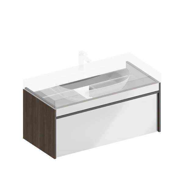 Тумба Kerama Marazzi MODULA МОДУЛА MO.100.1+1\AR подвесная 100 с ящиком 1+1, арабика