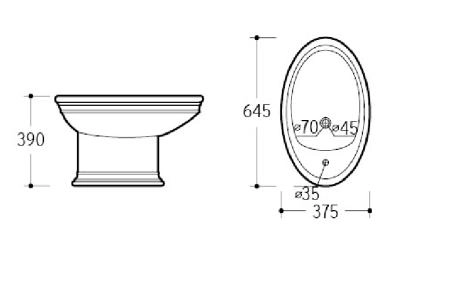 Биде напольное Puro 960