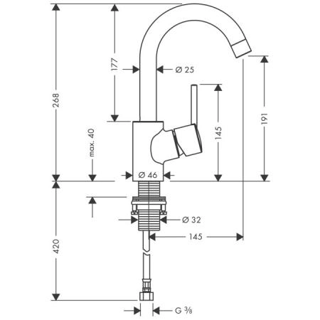 Hansgrohe Talis S 32070000 смеситель для раковины