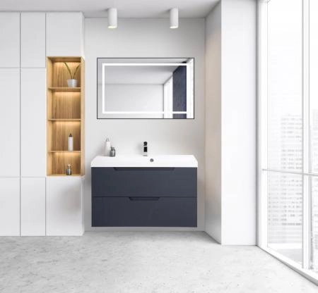 Раковина Belbagno BB1000/450-LV-MR-AST из литьевого мрамора, 1000x450x150