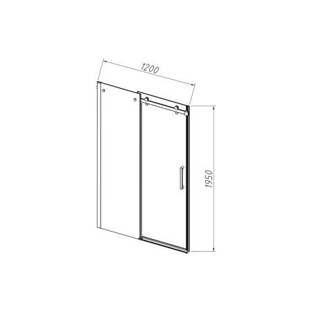 Душевая дверь Vincea Como-N VDS-4CN120CGB, 1200, черный, стекло тонированное