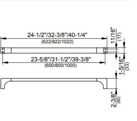 Полотенцедержатель KEUCO Edition 11 Хром  11101010600 620 мм