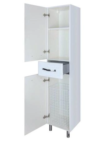 Пенал-35 Bellezza Анкона L с 1 ящ. c б/к белый Н