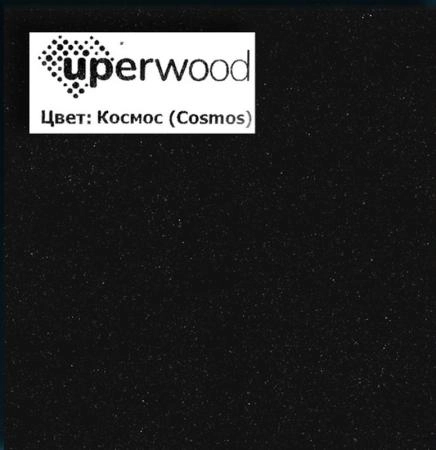 Раковина кварцевая Uperwood Lotus Quartz, 100 см, черная матовая, космос