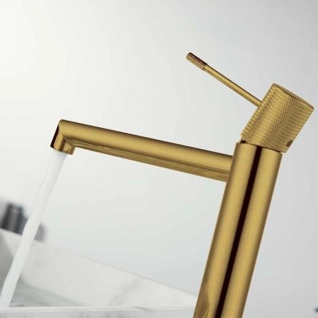 Смеситель Vincea Desire VBF-1D2BG для раковины однорычажный, брашированное золото