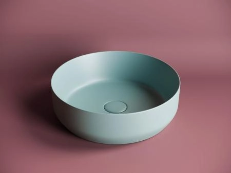 Умывальник чаша накладная круглая (цвет Зеленый Матовый) Element 390x390x120мм