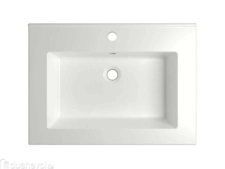 Раковина для ванной полувстраиваемая Uperwood Parma Premium 65 см, белая глянцевая