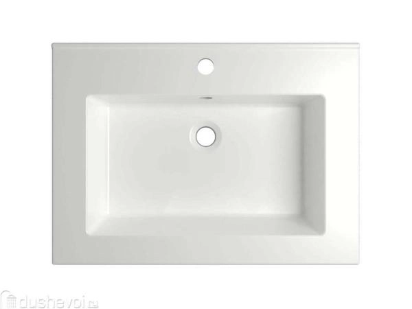 Раковина для ванной полувстраиваемая Uperwood Parma Premium 65 см, белая глянцевая