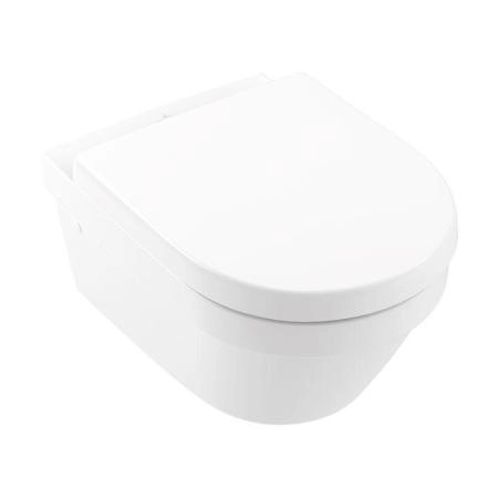 Villeroy&Boch Architectura Унитаз подвесной 37x53см, безободковый, сиденье микролифт, CeramicPlus, цвет: альпийский белый
