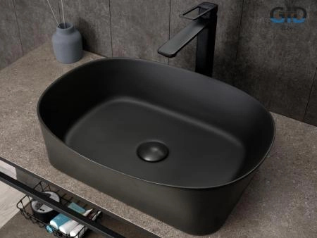 Раковина Gid N9028bg на столешницу 53 Черный графит