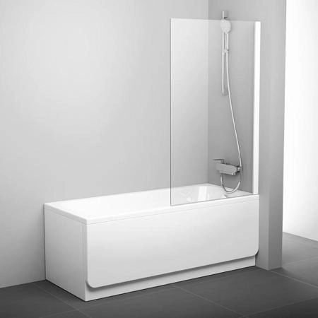 Ravak Pivot Шторка для ванны 80см., транспарент, цвет: белый