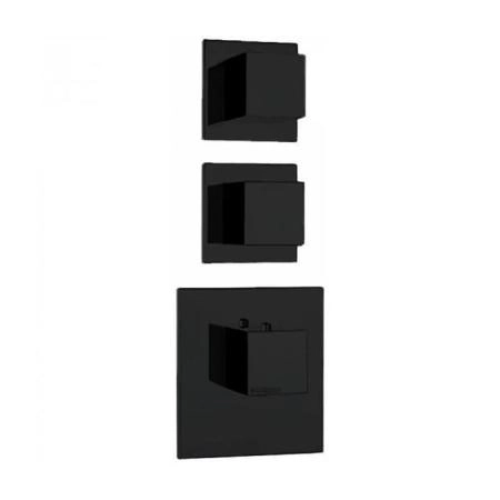 Bossini Cube Смеситель для душа, встраиваемый, термостатический, цвет: черный матовый