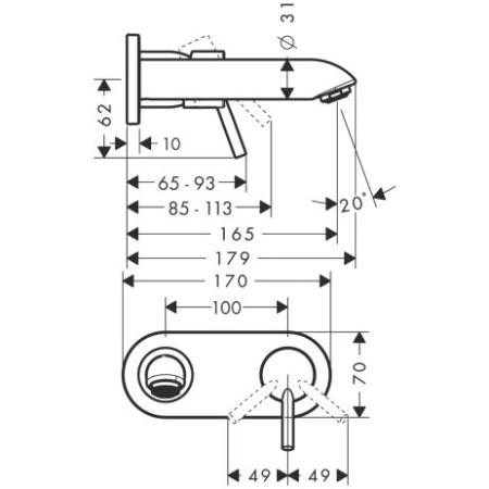 Hansgrohe Talis S2 31618000 смеситель для раковины