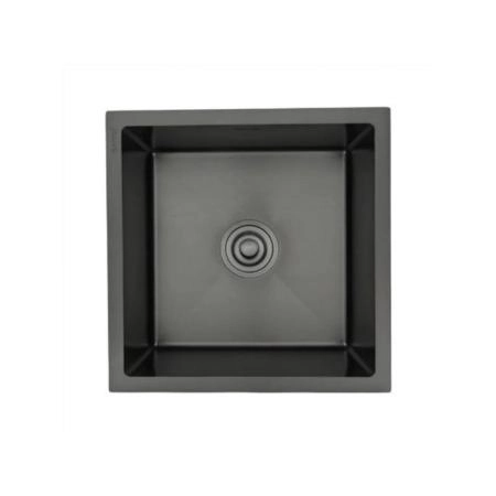 Кухонная мойка Gappo GS4444-6 440x440x215mm 0.8мм с коландером Черный