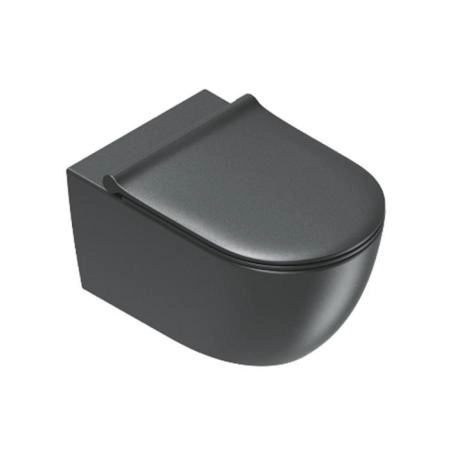 Catalano Sfera Унитаз подвесной 55х35см, безободковый, смыв Tornado, покрытие Twinglaze+, цвет: черный матовый