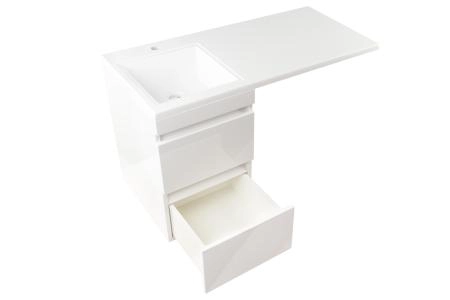 Тумба под раковину Style Line Elfante Даллас 100 Люкс белая, PLUS, подвесная