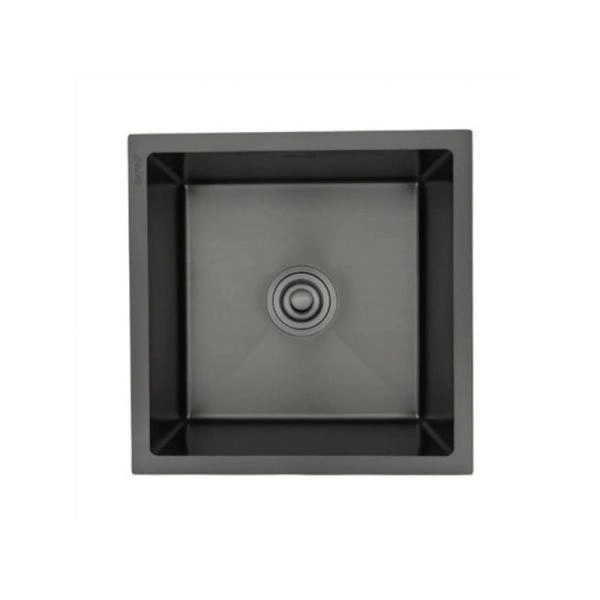 Кухонная мойка Gappo GS4444-6 440x440x215mm 0.8мм с коландером Черный