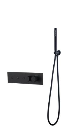Смеситель FUSION Boheme TERMO с ручным душем BLACK 131-SYS-B