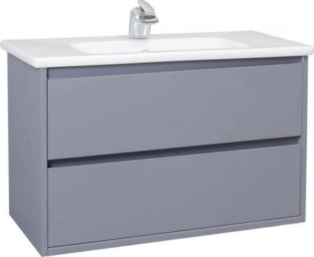 Тумба под раковину Bellezza Лоренцо 80 подвесная с 2 ящ. серебро