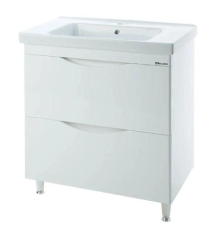 Тумба под раковину Bellezza Санриса 100 напольная с 2 ящ. белая