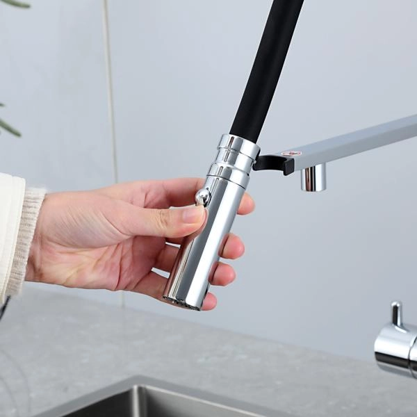 Смеситель GAPPO G4397-80 для кухни с гибким изливом и подключением фильтра, хром