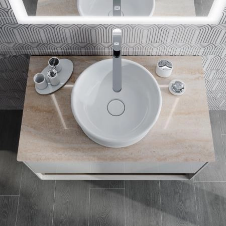 Раковина Kerama Marazzi CIRCO ЧИРКО CI.wb.36 накладная 36, белая глянцевая