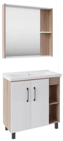 Тумба ASB-Mebel Адель 80 напольная Белый/Дуб Сонома