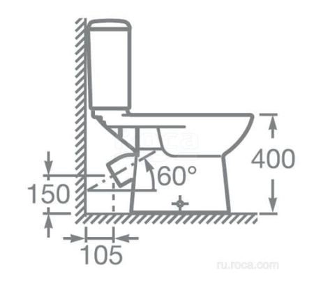 Унитаз Roca Access 34P23900Y с косым выпуском