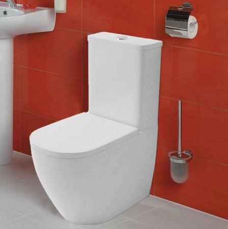 Унитаз компакт напольный Azario Renda 615х365х840 безободковый , сиденье микролифт, белый (AZ-8693)