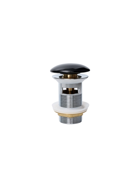 Донный клапан Gid  с переливом Bl100-1 72202K черный глянцевый 7x7x10