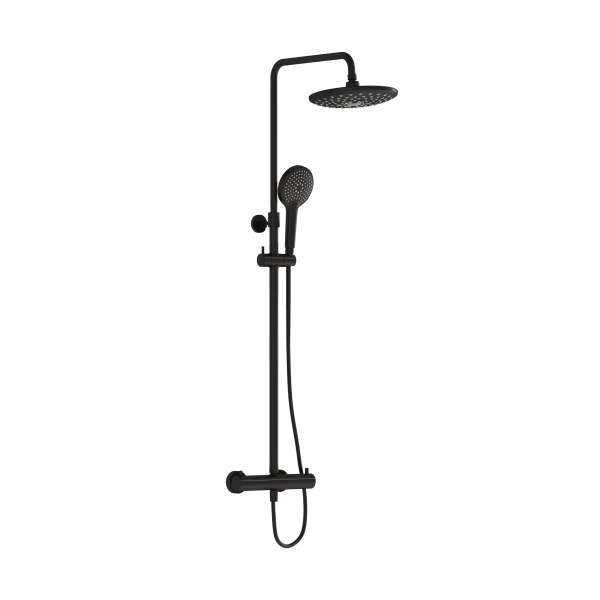 Душевая система VitrA Aquaheat A4720536EXP с термостатическим смесителем и ручным душем матовая черная латунь