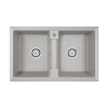 Кухонная мойка Paulmark ZWILLING PM238150-GR серый 810х500 кварцевая