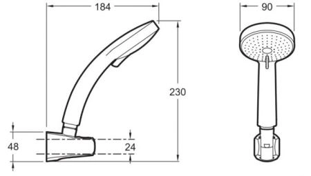 Душевой набор Jacob Delafon E12904-CP