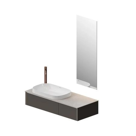 Тумба Kerama Marazzi MAGICA МАДЖИКА MA.120.2\EGR.M подвесная 120, 2 ящика, вечерний серый матовый
