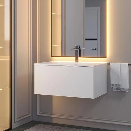 Тумба под раковину для ванной Uperwood Parma Premium подвесная 75 см, белая