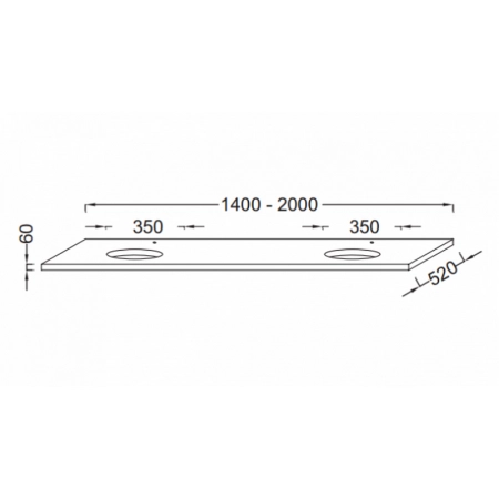 Столешница Jacob Delafon PARALLEL EB72-1800-E10 180 см цвет квебекский дуб