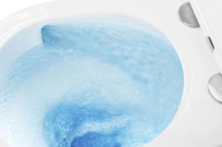 Унитазы Azario Унитаз подвесной безободковый Azario Teramo AZ-0053-UQ3 (система смыва Торнадо) с тонкой крышкой микролифт