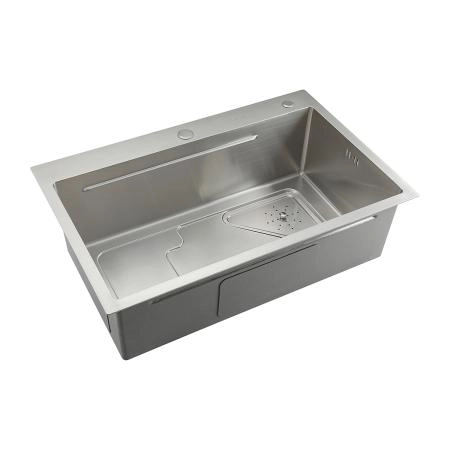 Кухонная мойка GAPPO GS7246 с коландером, сатин