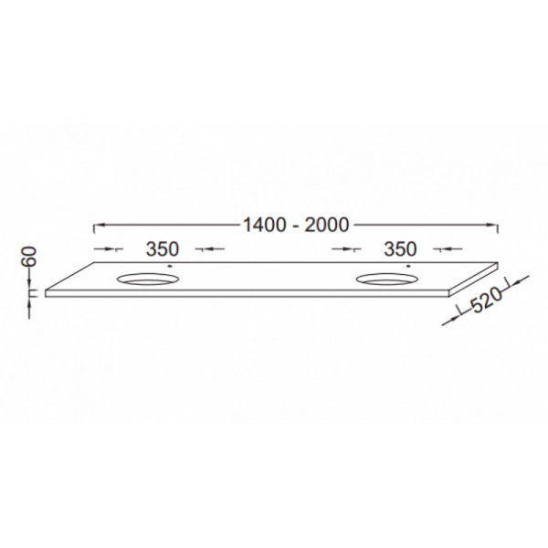 Столешница Jacob Delafon PARALLEL EB72-1800-E10 180 см цвет квебекский дуб