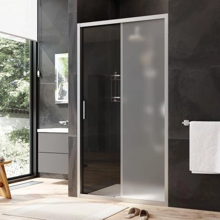 Дверь душевая в нишу AM.PM Gem W90G-110-1-195MM прозрачное, матовое; профиль хром матовый