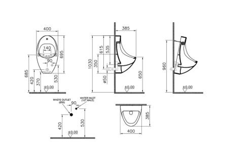 Писсуар VitrA Arkitekt Urinal