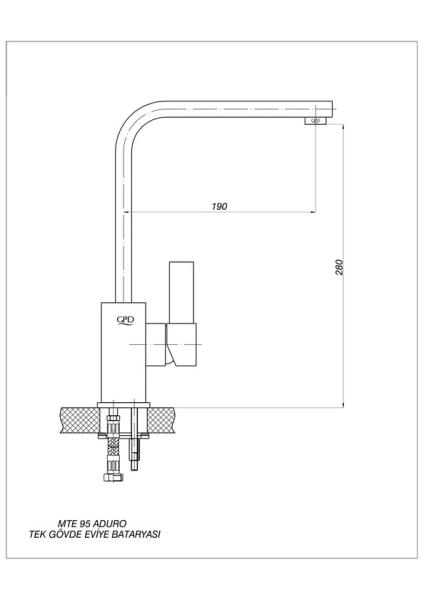 Смеситель для кухни GPD ADURO MTE95 хром