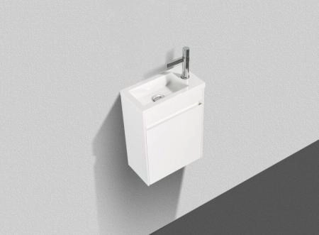 Тумба под раковину Belbagno PIETRA MINI Bianco Lucido Левостороннее подвесная PIETRA MINI-400-1A-SO-BL-L